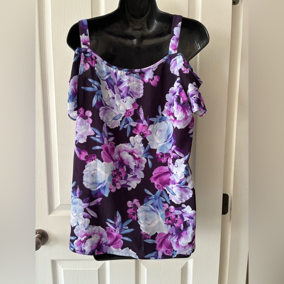 Ricki's Purple and Pink Ruffled Blouse 10-12 - Picture 2 of 5